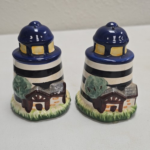 Ceramic lighthouse table salt - ceramic,